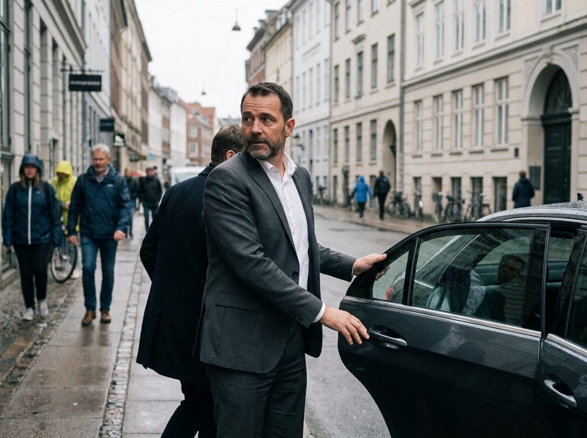 Personbeskyttelse på en gade i København